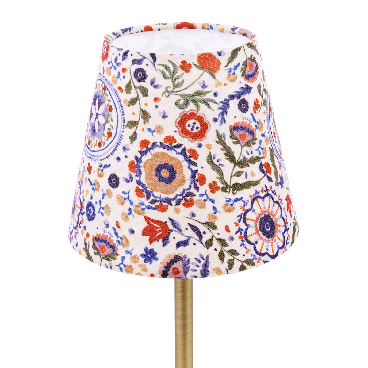 Joules Apsley Rechargeable LED Table Lamp With Multi Coloured Floral Shade