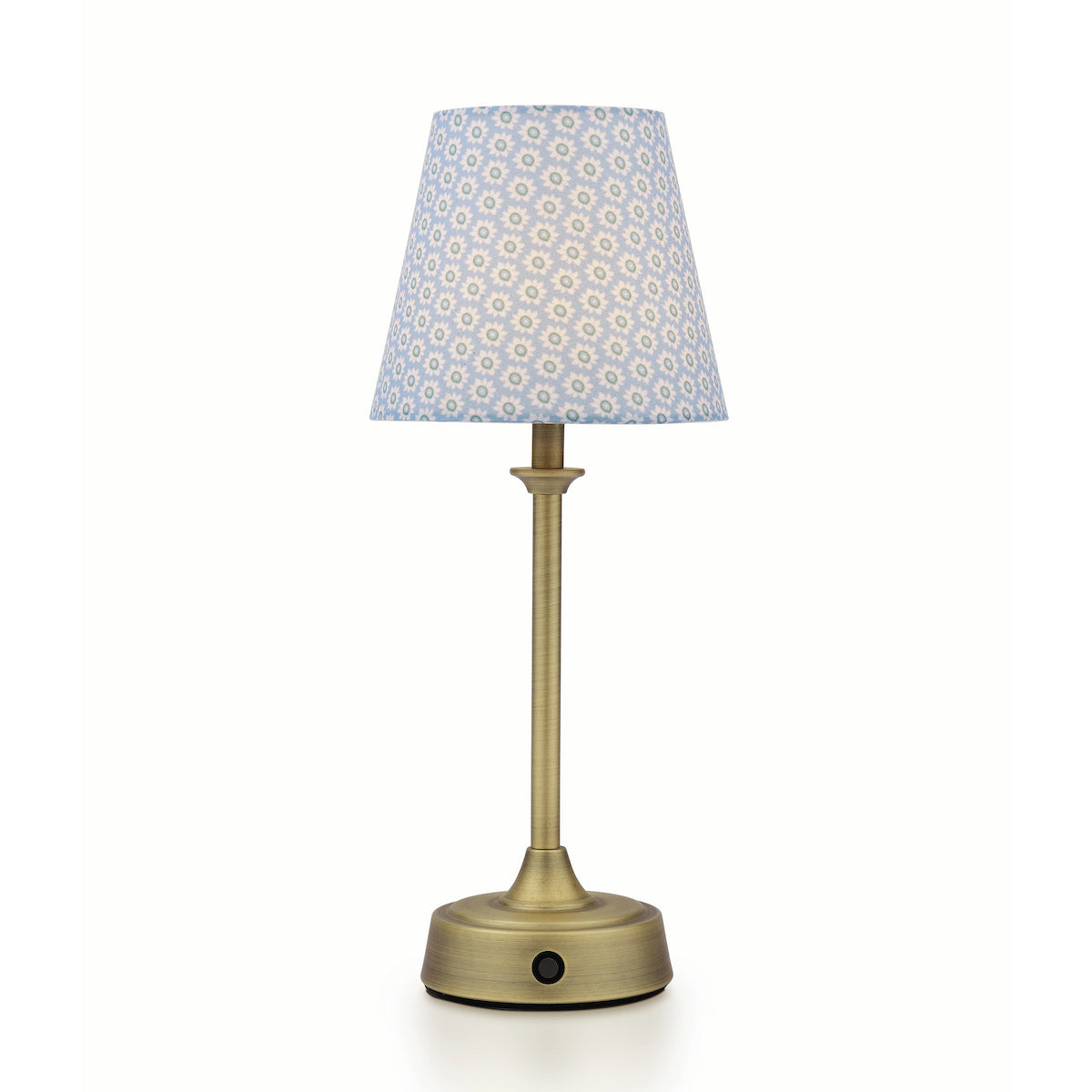 Joules Apsley Rechargeable LED Table Lamp With Blue Floral Shade