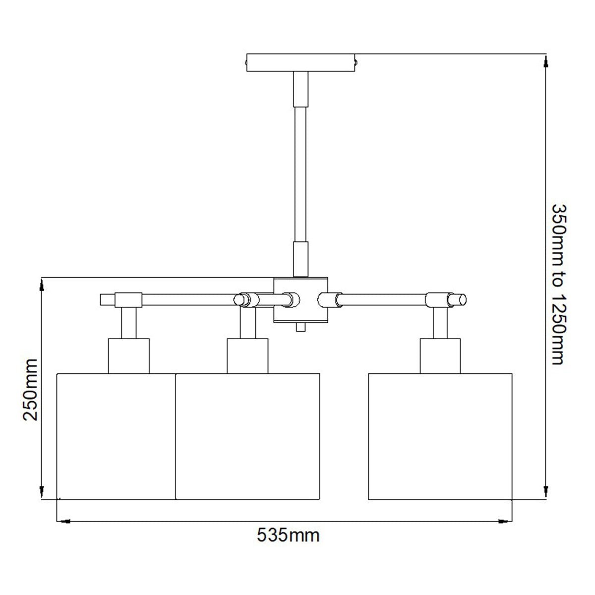 Elstead Balance 5 Light Chandelier Black