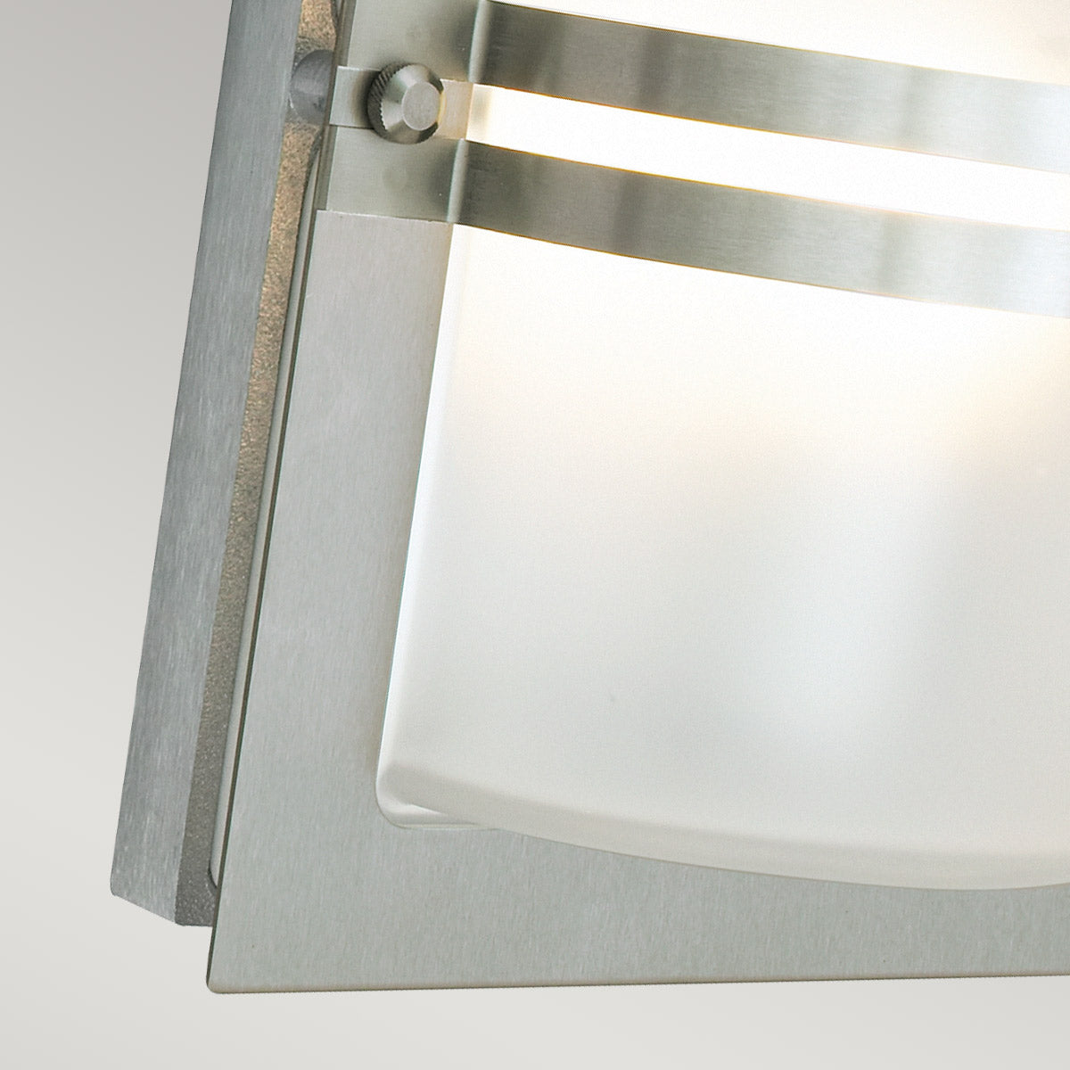 Norlys Basel 1 Light Wall Lantern - Stainless Steel With Frosted Glass