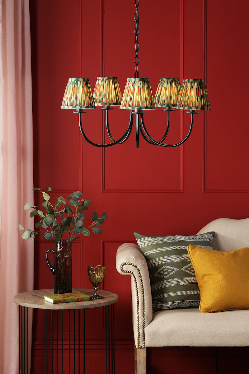 Dar Becca 5 Light Pendant Matt Black Fitting Only