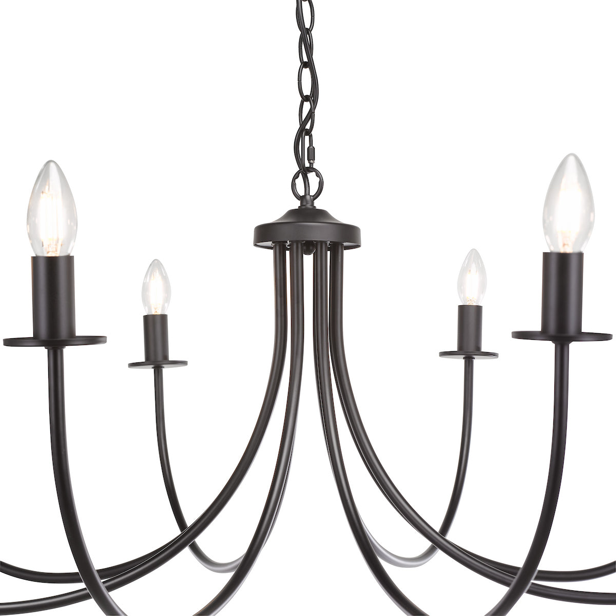 Dar Becca 8 Light Pendant Matt Black Fitting Only