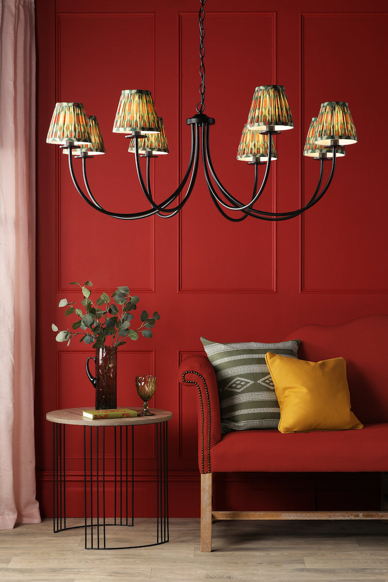 Dar Becca 8 Light Pendant Matt Black Fitting Only