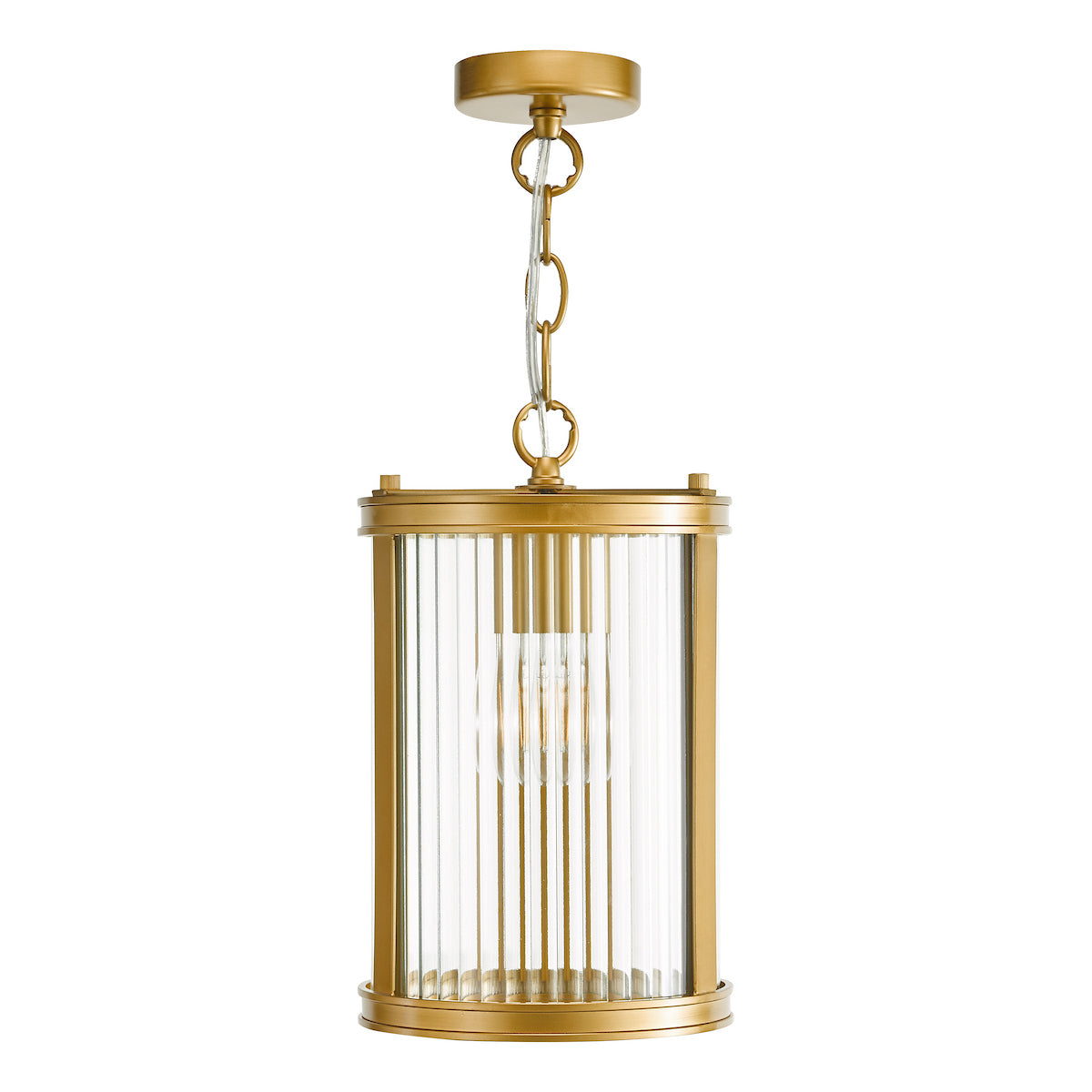 Dar Bianka Pendant Bronze and Ribbed Glass