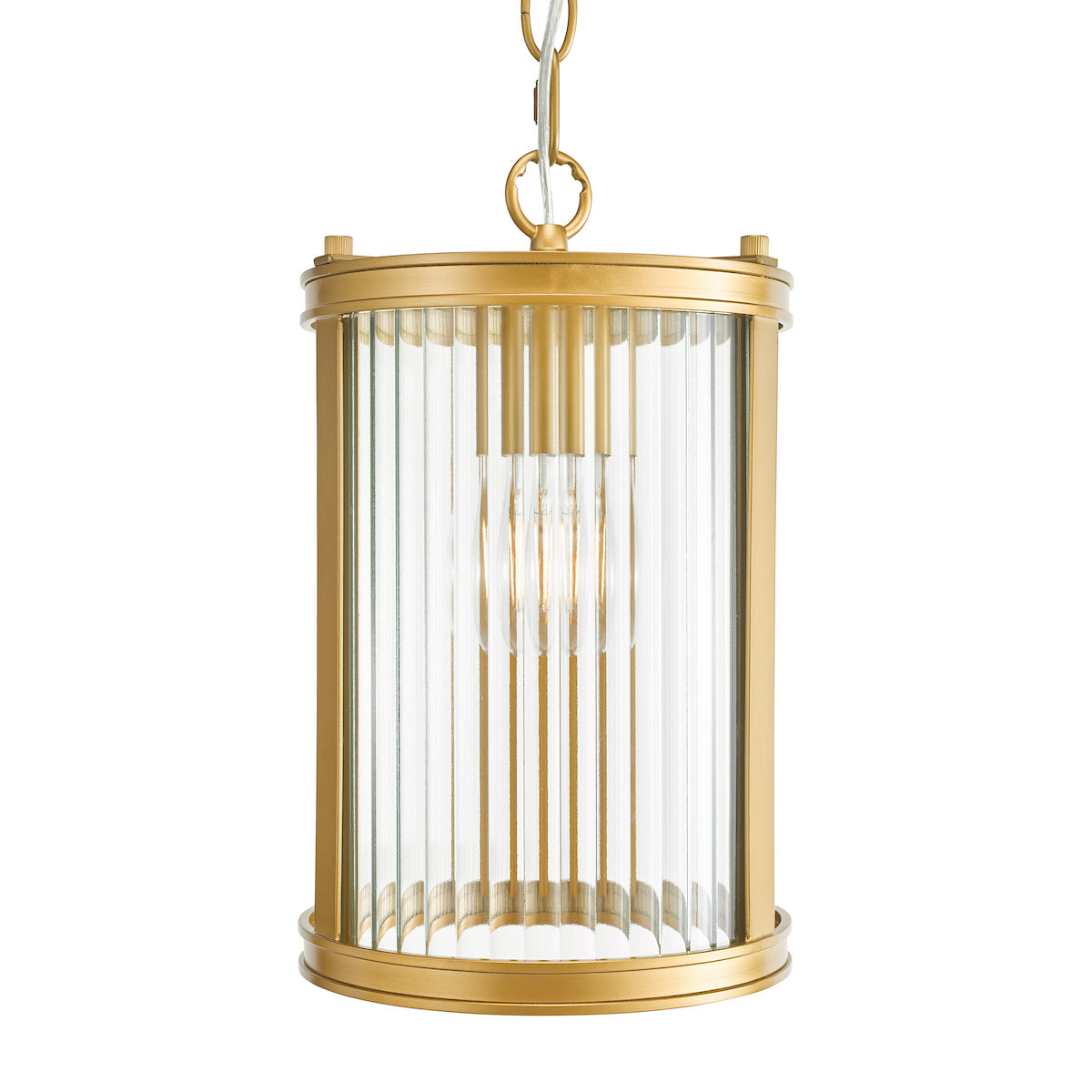 Dar Bianka Pendant Bronze and Ribbed Glass