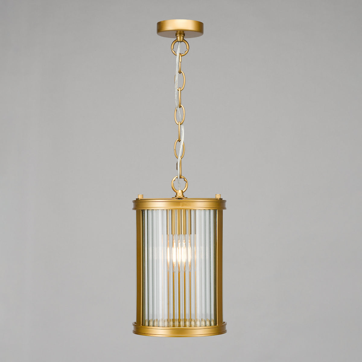 Dar Bianka Pendant Bronze and Ribbed Glass