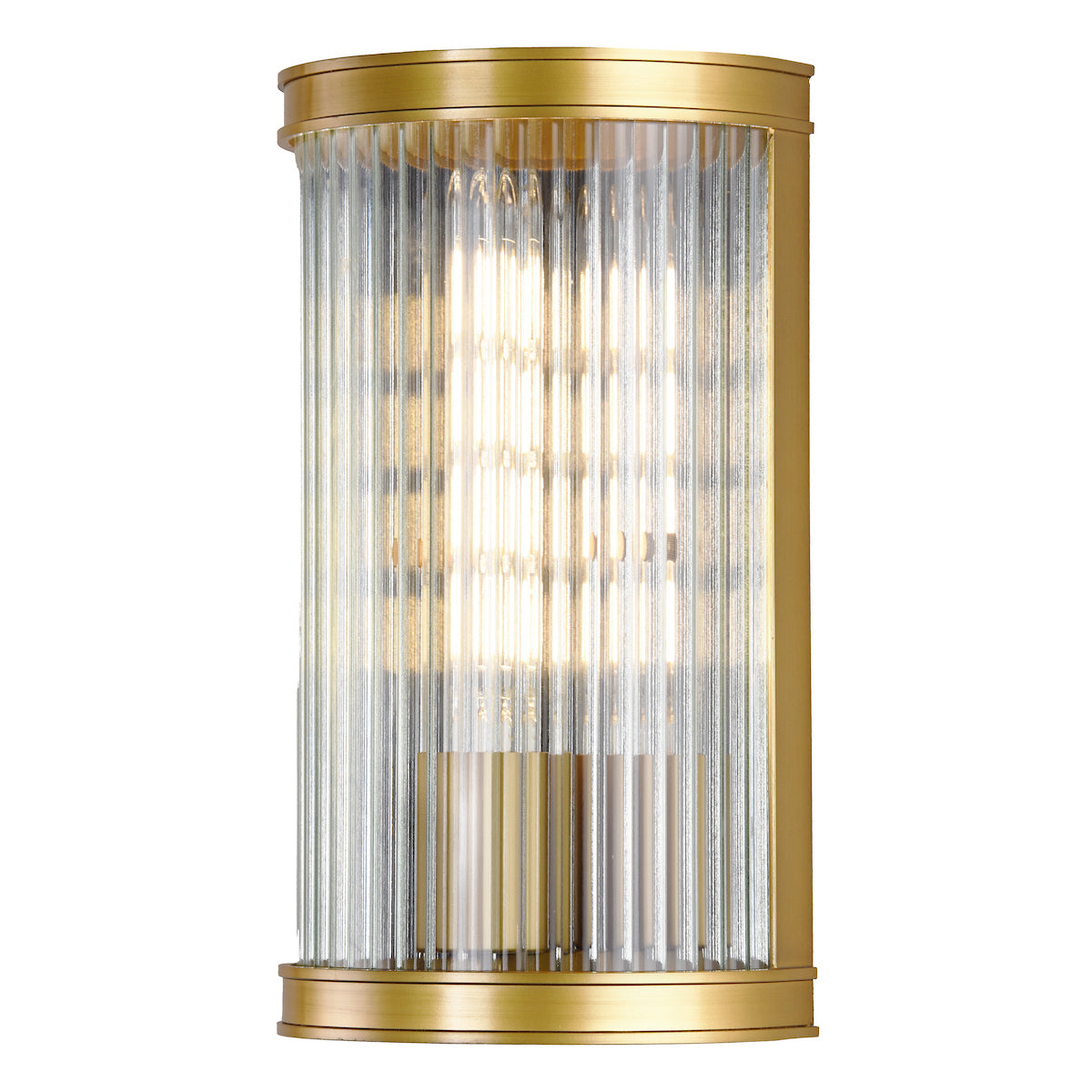 Dar Bianka Wall Light Bronze and Ribbed Glass