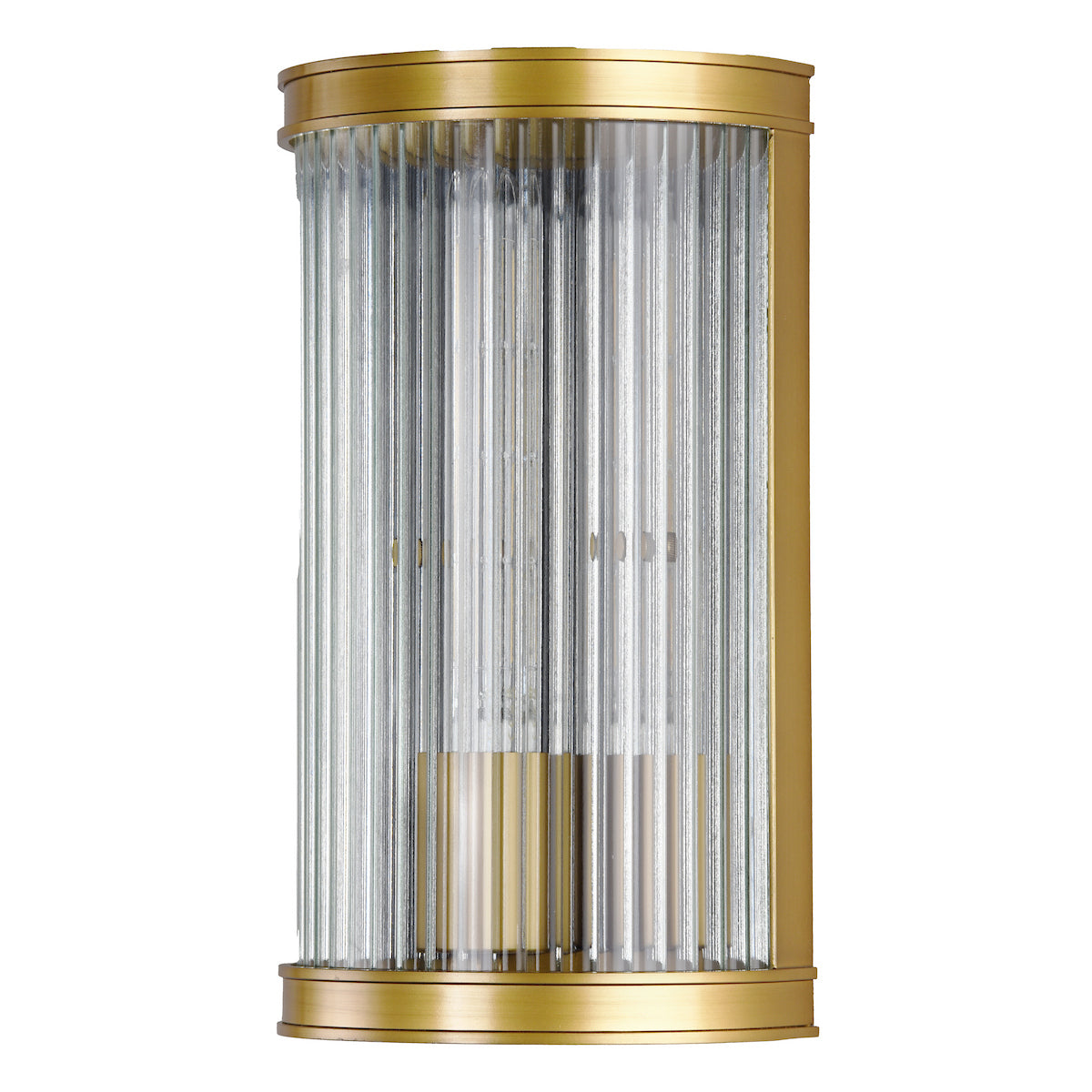 Dar Bianka Wall Light Bronze and Ribbed Glass