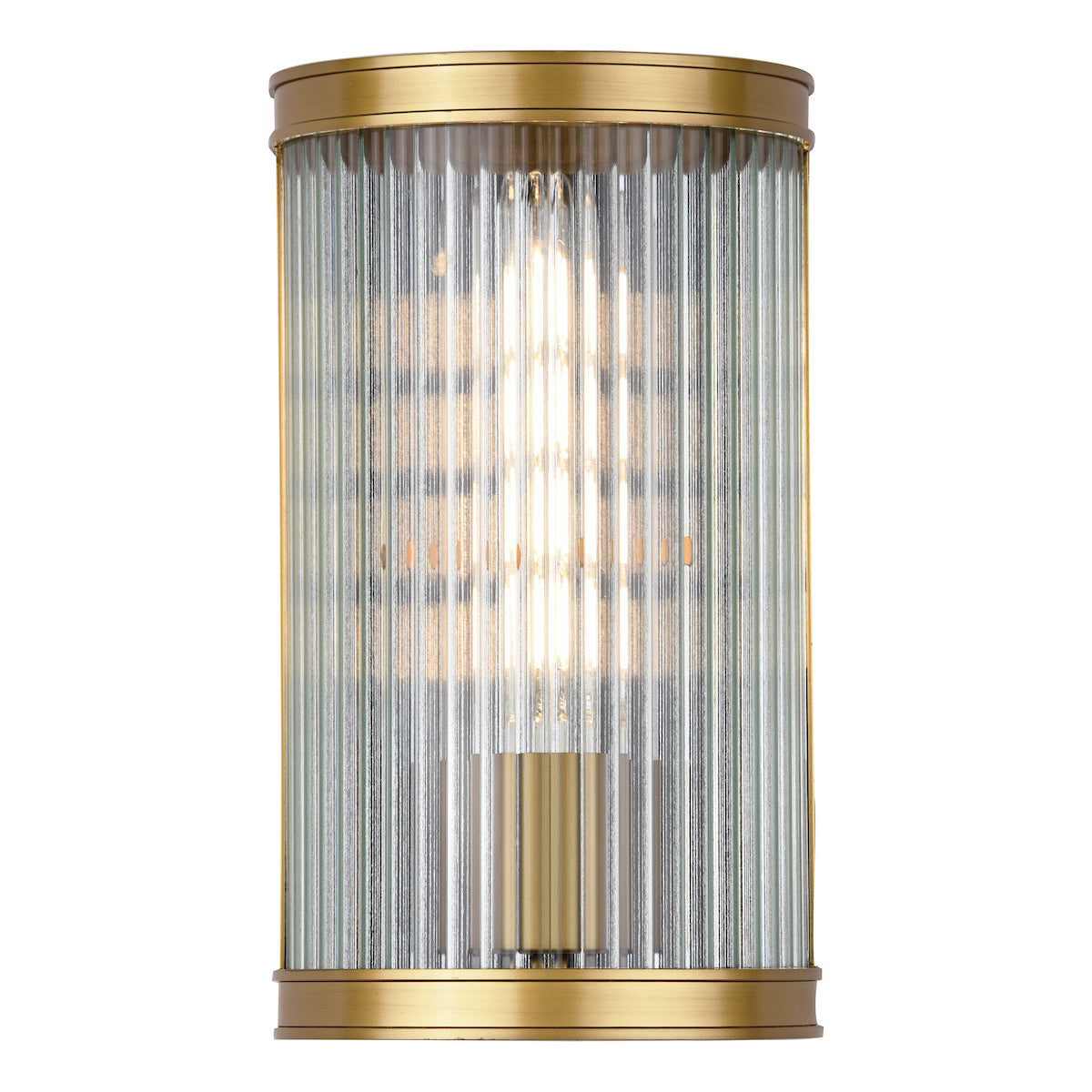 Dar Bianka Wall Light Bronze and Ribbed Glass