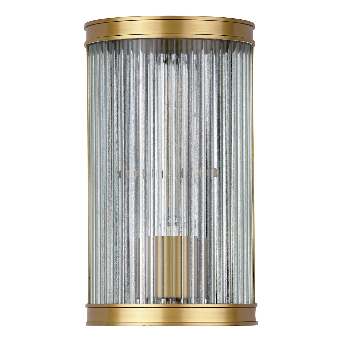 Dar Bianka Wall Light Bronze and Ribbed Glass