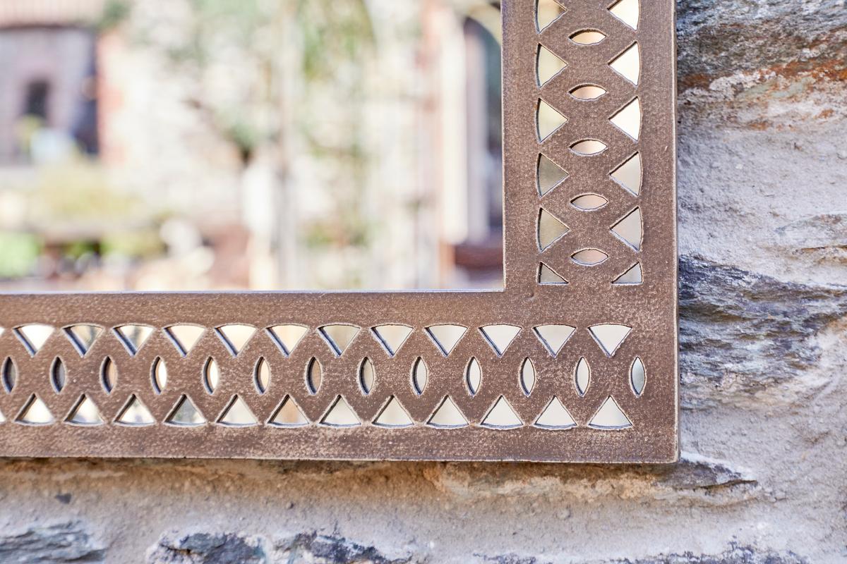 Nkuku Bahula Decorative Outdoor Mirror Rust