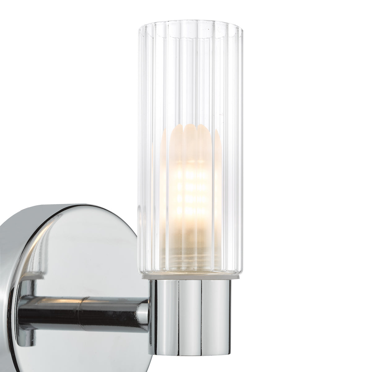Dar Bolton Bathroom Wall Light Polished Chrome IP44