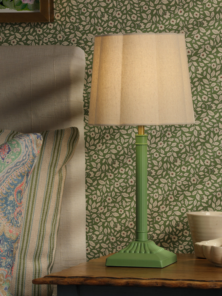 Joules Buscot Table Lamp Matt Green With Shade