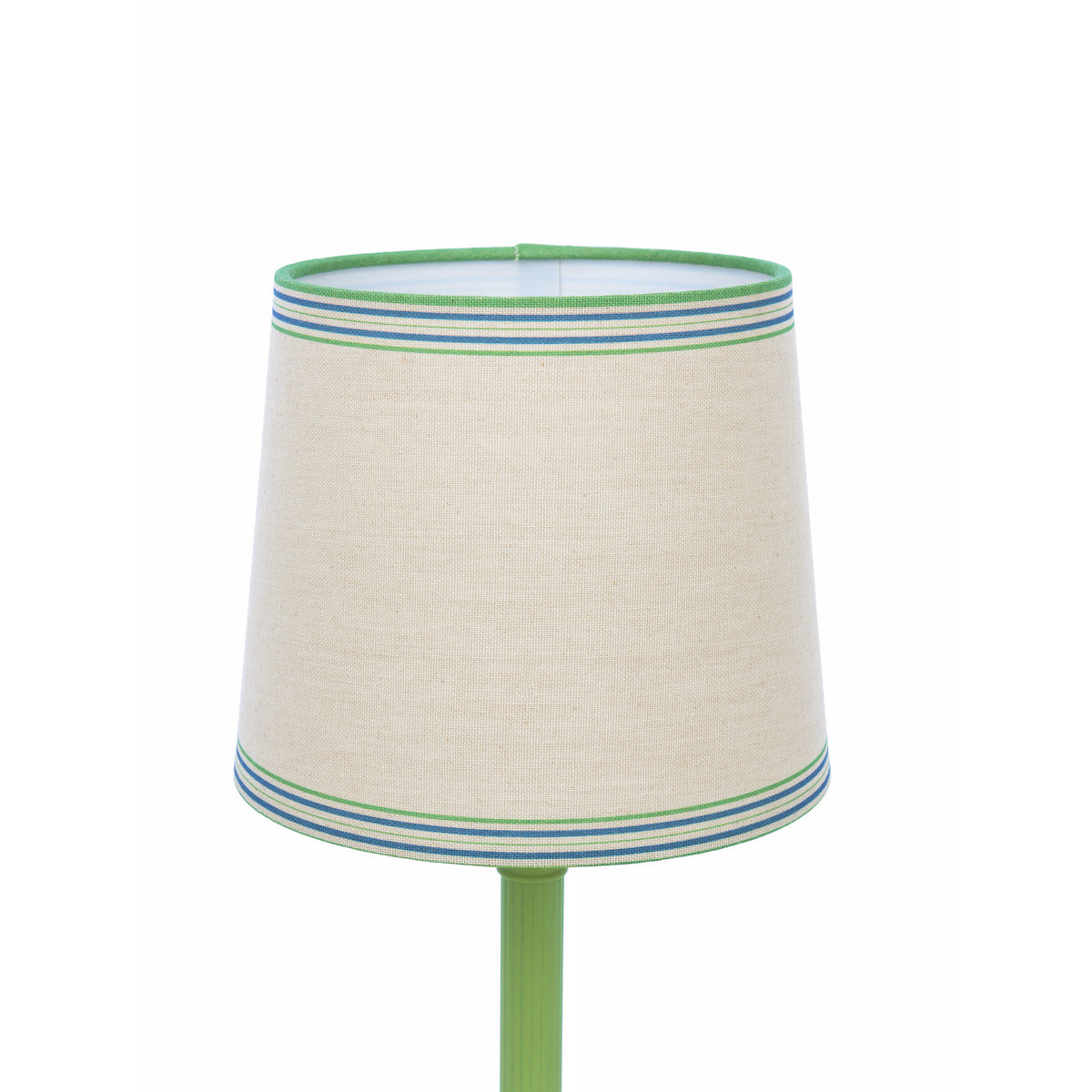 Joules Buscot Table Lamp Matt Green and With Linen Shade