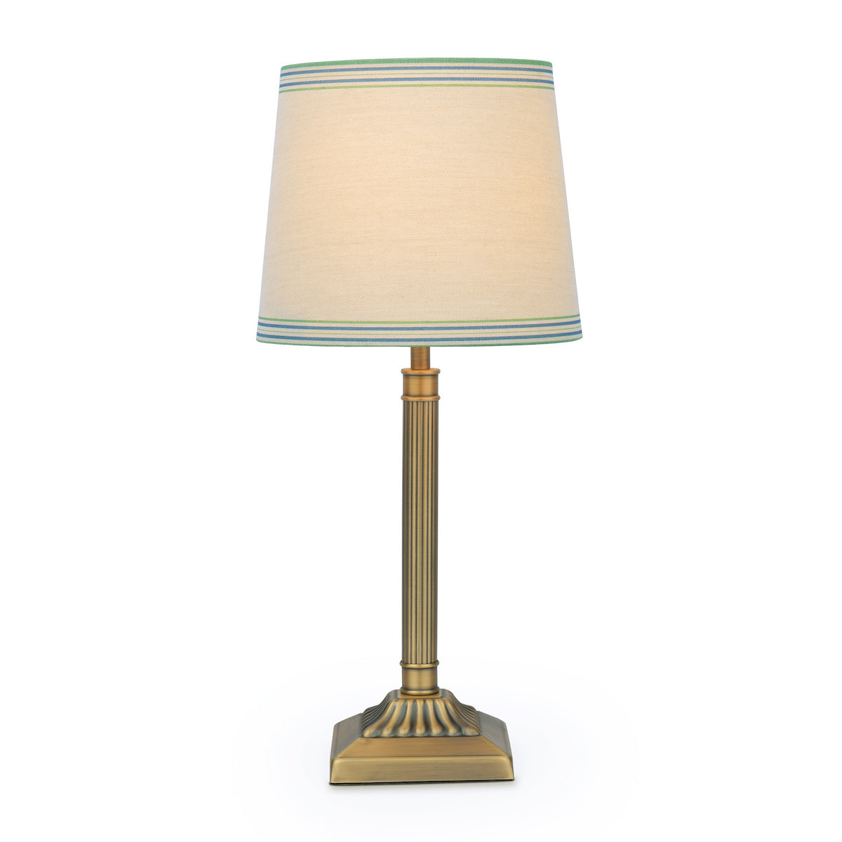 Joules Buscot Table Lamp Matt Antique Brass With Linen Shade