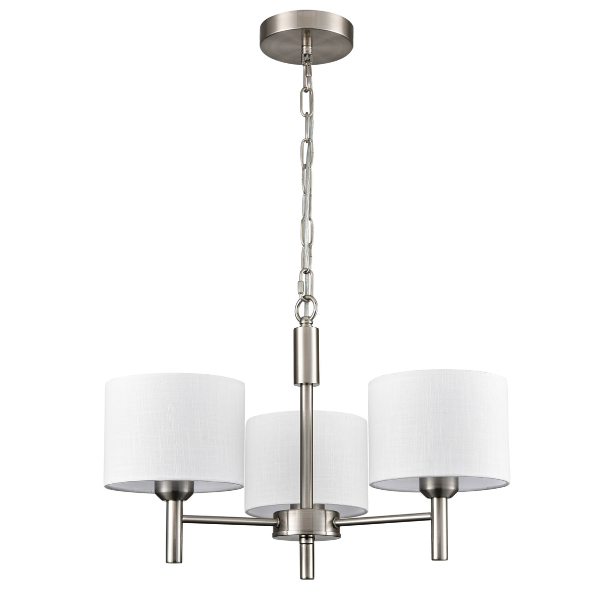 Franklite Barolo 3lt Chandelier in Satin Nickel