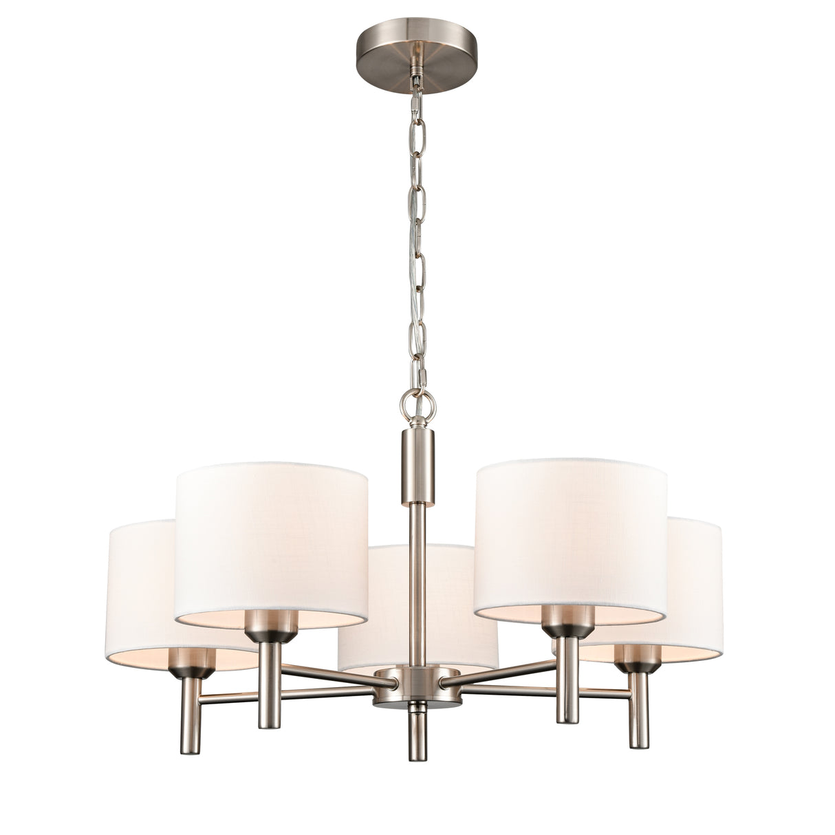 Franklite Barolo 5lt Chandelier in Satin Nickel