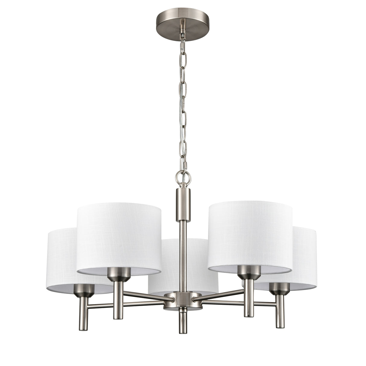 Franklite Barolo 5lt Chandelier in Satin Nickel