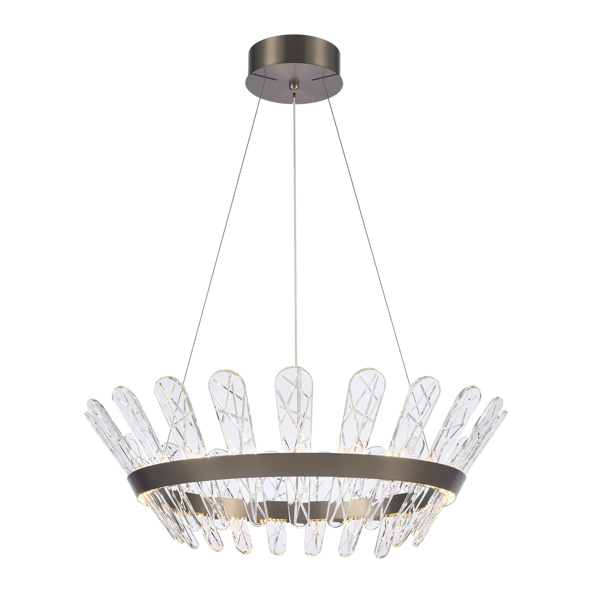Franklite Beatrice 75cm Bronze LED Pendant Chandelier