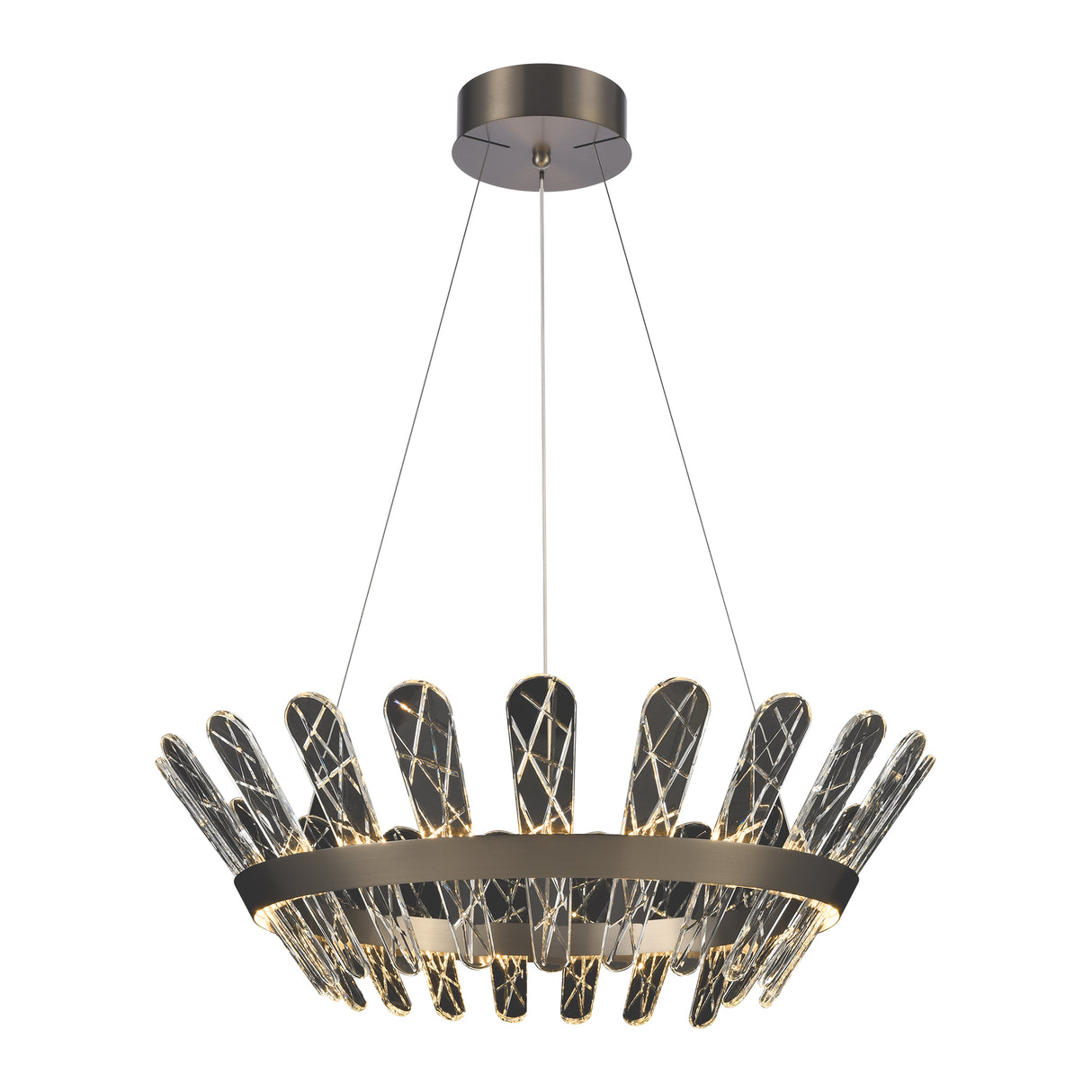 Franklite Beatrice 75cm Bronze LED Pendant Chandelier