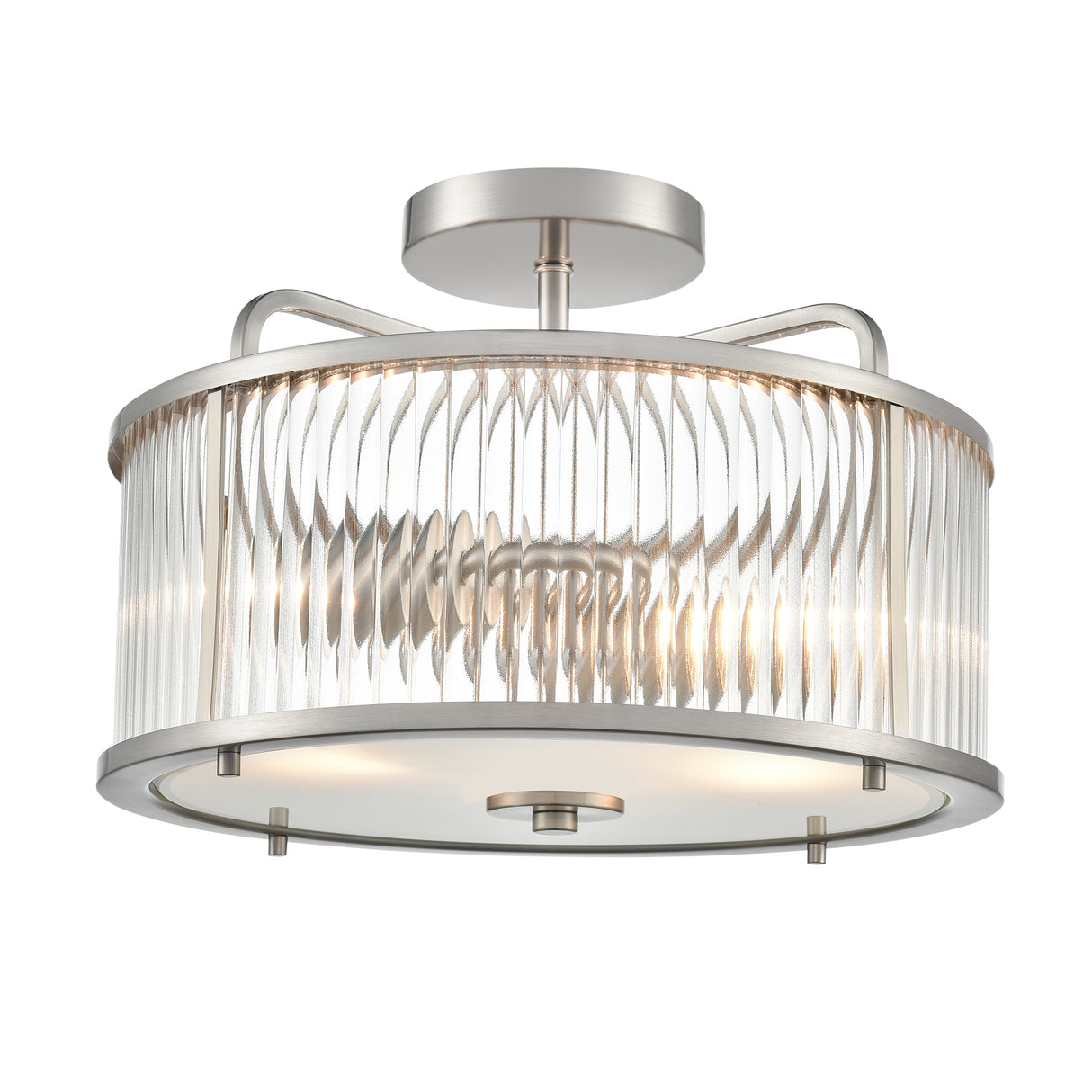 Franklite Bonham Aged Brass Semi-Flush Ceiling Fitting