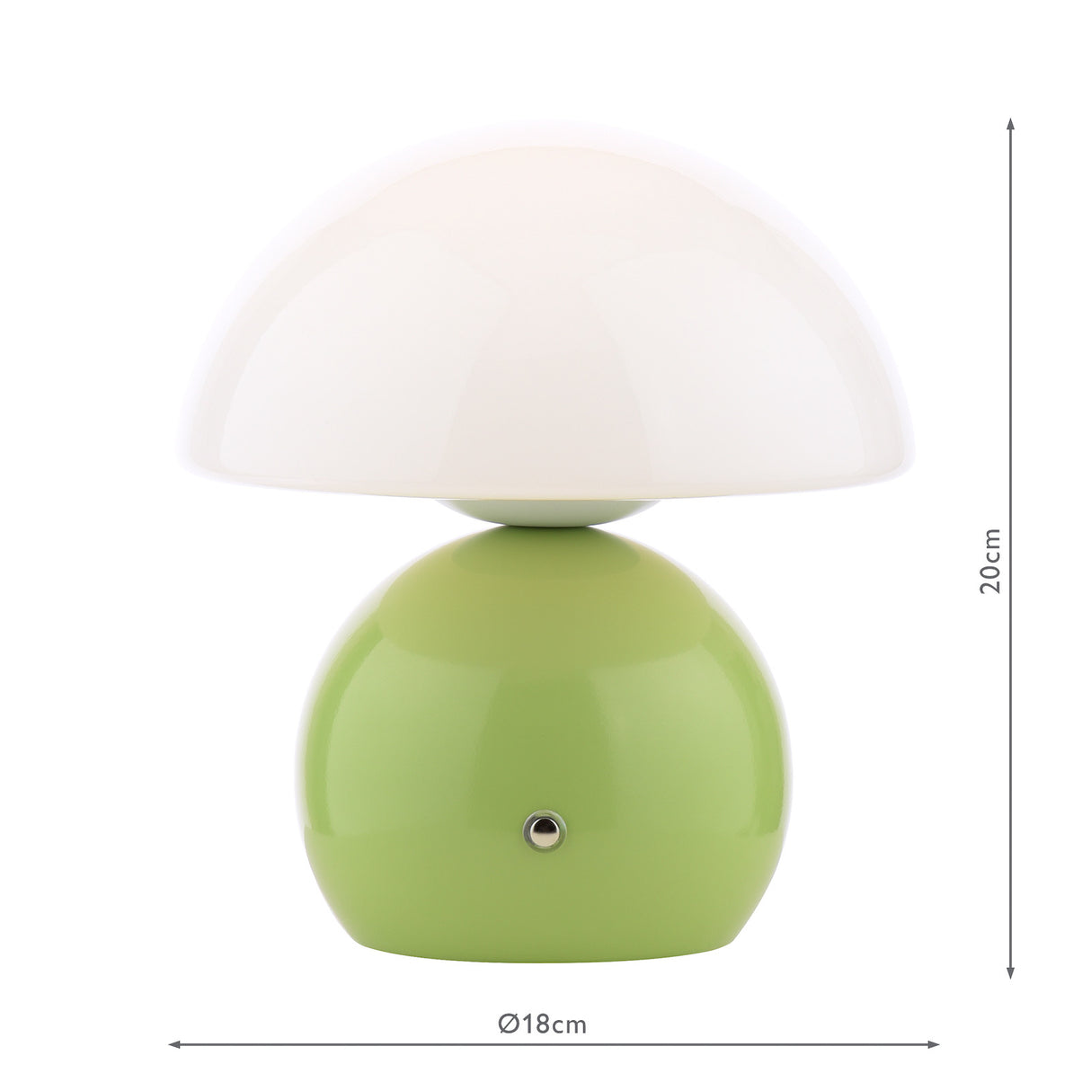 Dar Caesar Rechargeable Table Lamp Green and Opal Glass LED