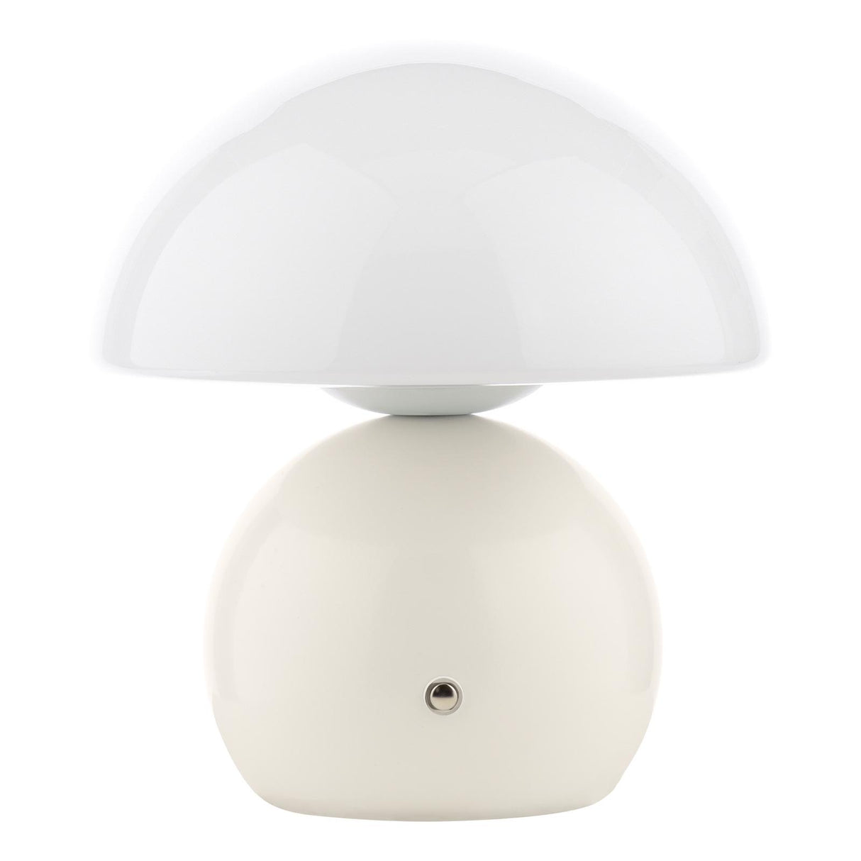 Dar Caesar Rechargeable Table Lamp White and Opal Glass LED