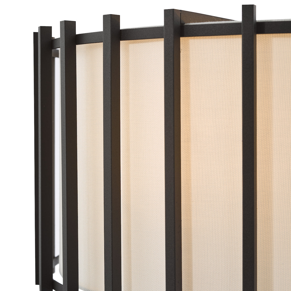 Dar Cagliari 4 Light Armed Pendant Matt Black and Ivory