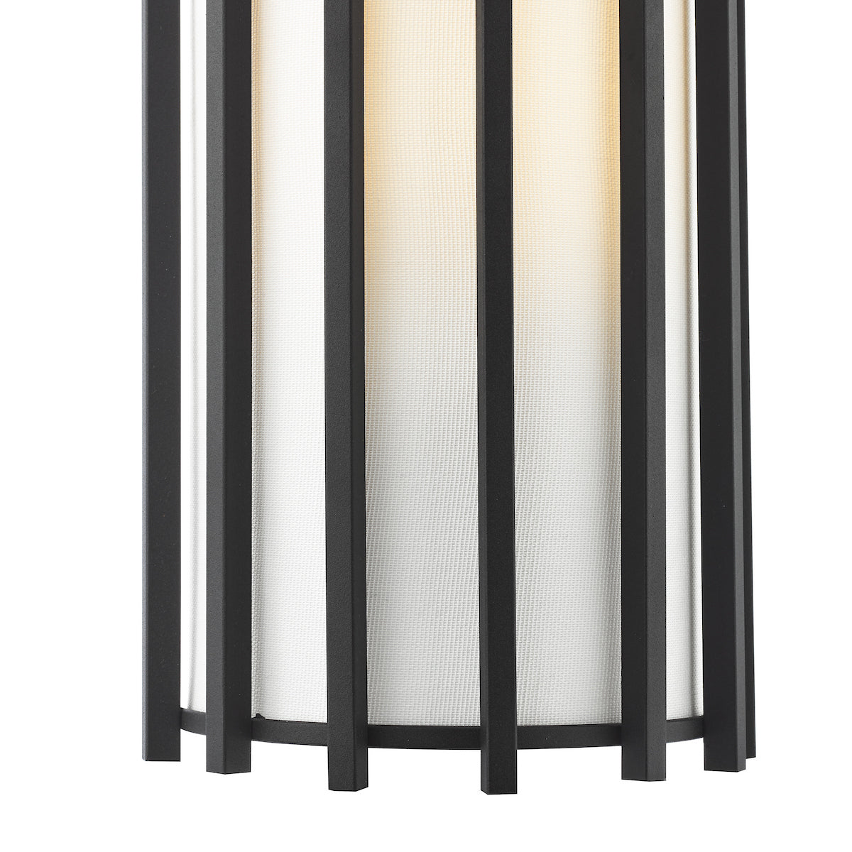 Dar Cagliari Wall Light Matt Black With Ivory Shade
