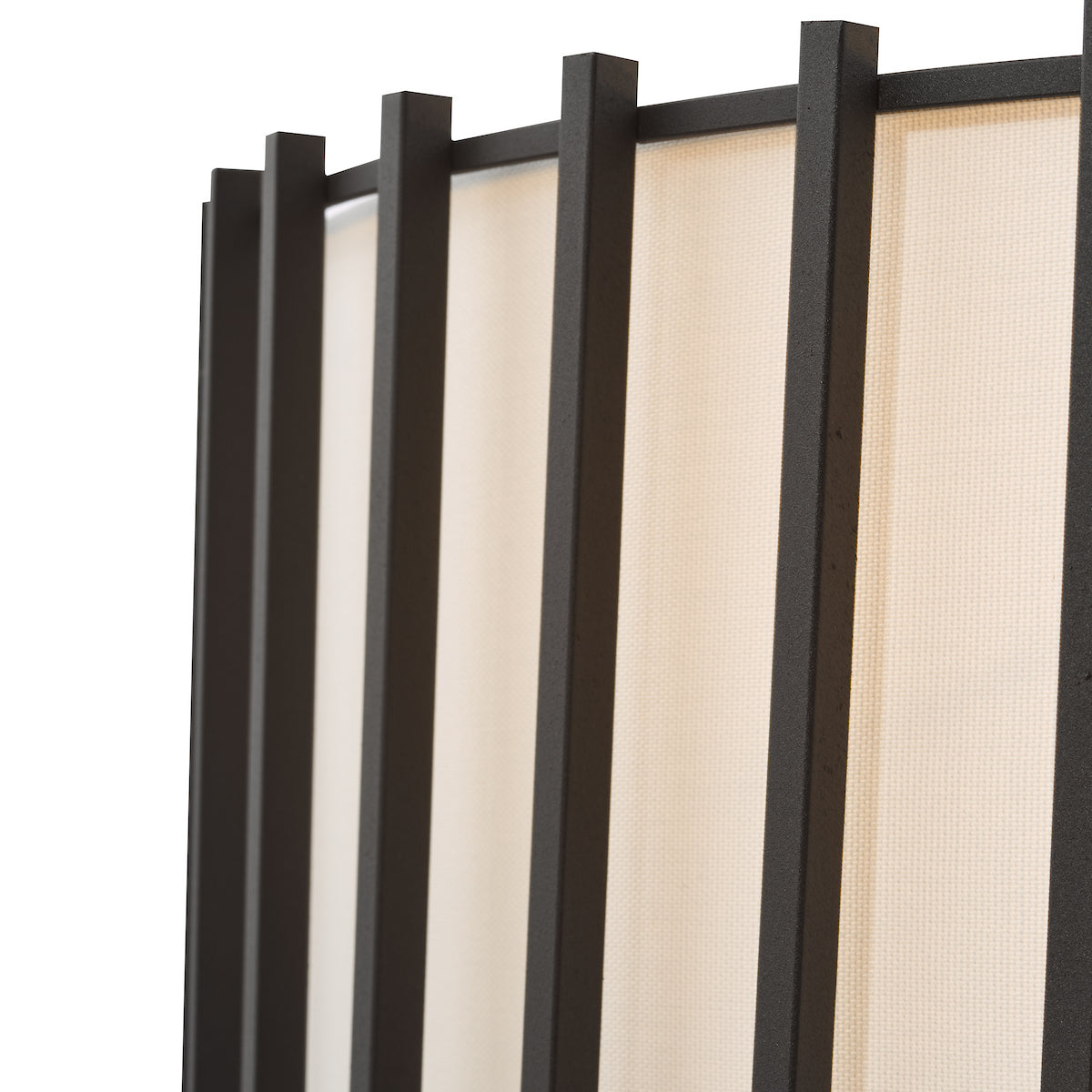 Dar Cagliari 8 Light Armed Pendant Matt Black and Ivory