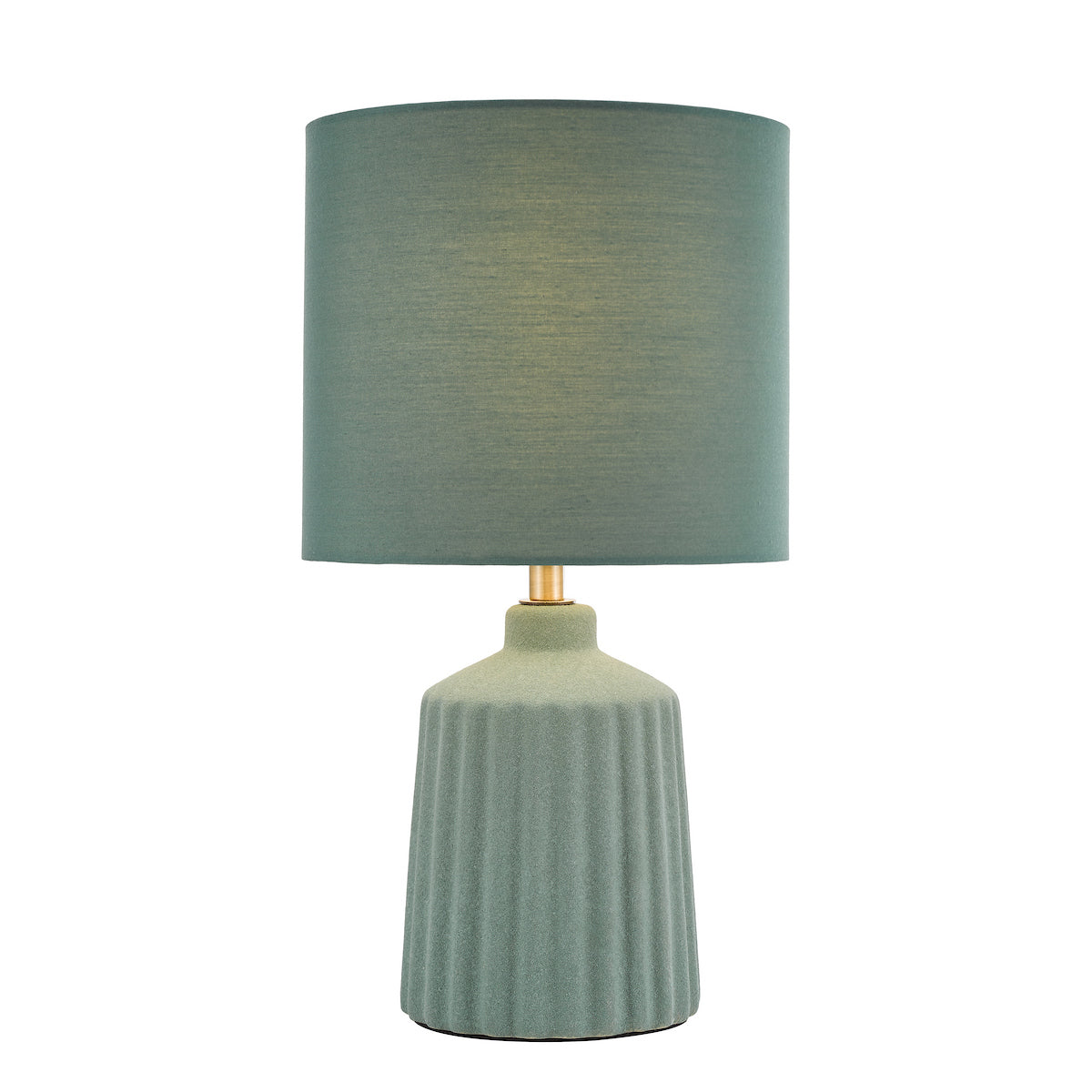 Dar Chloris Small Table Lamp Green With Shade
