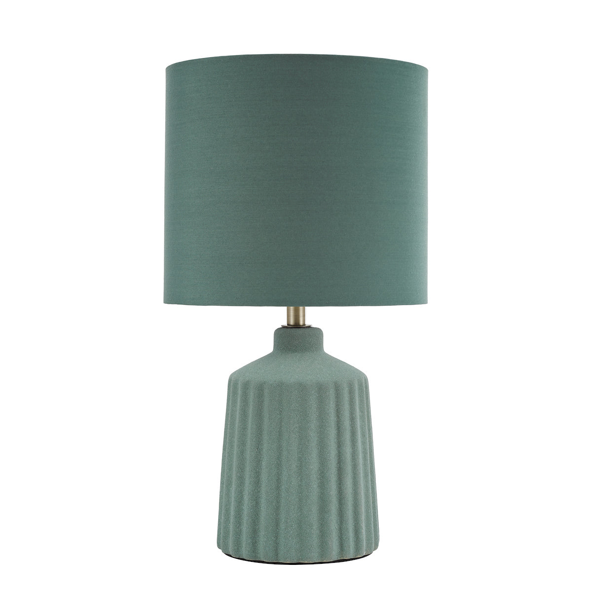 Dar Chloris Small Table Lamp Green With Shade
