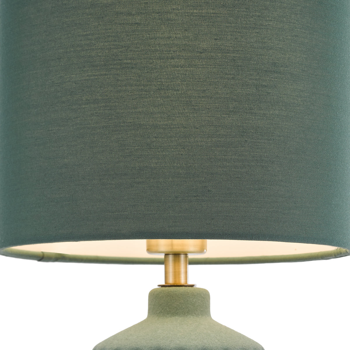 Dar Chloris Small Table Lamp Green With Shade