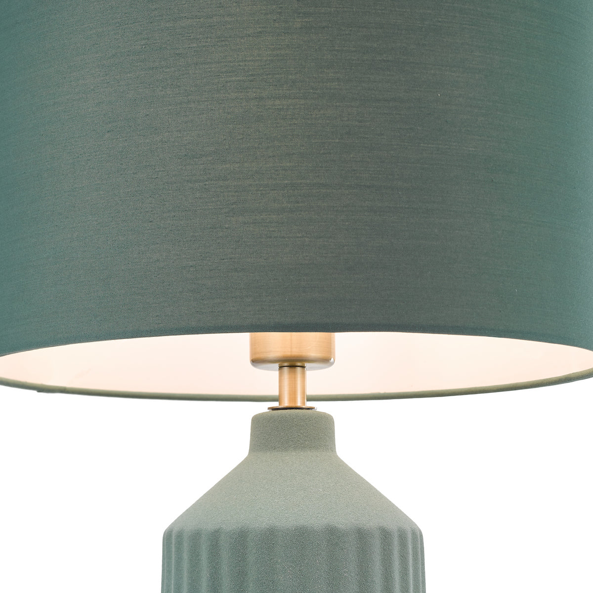 Dar Chloris Large Table Lamp Green With Shade