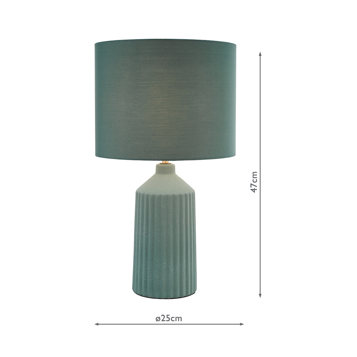 Dar Chloris Large Table Lamp Green With Shade