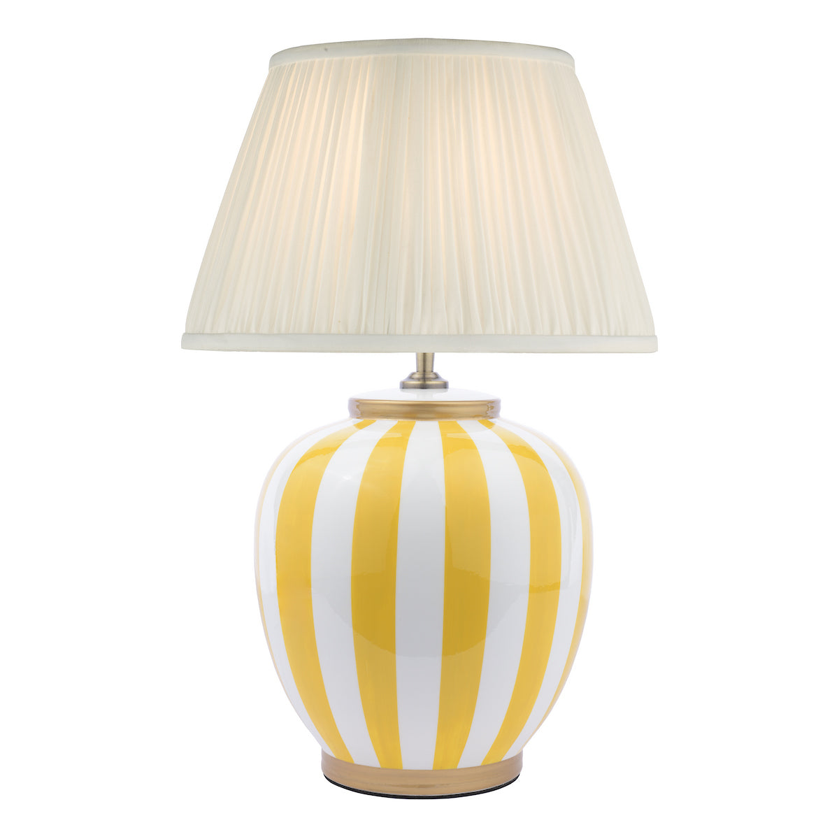 Dar Circus Table Lamp Yellow and White With Shade