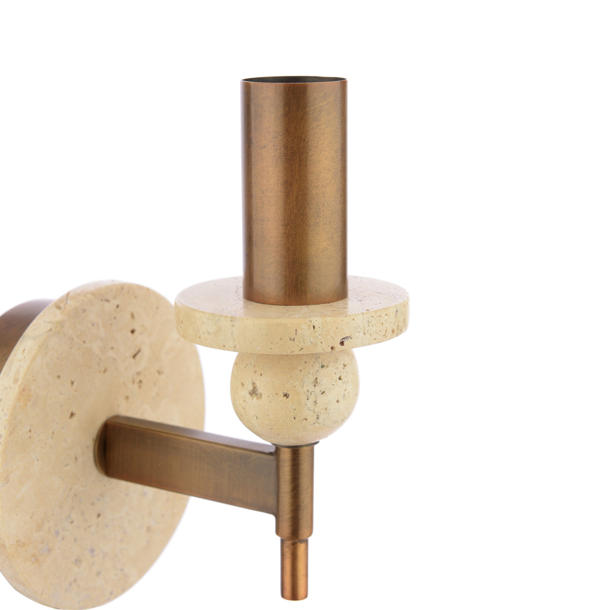 Dar Colenza Wall Light Antique Bronze and Travertine Bracket Only