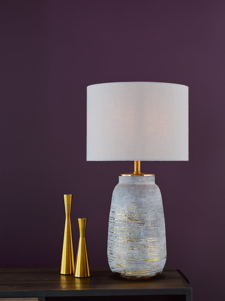 Dar Creon Ceramic Table Lamp Grey Base Only