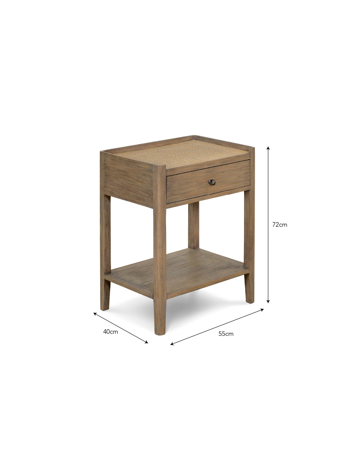 Garden Trading Chesterton Side Table With Drawer Bayur Wood, Natural