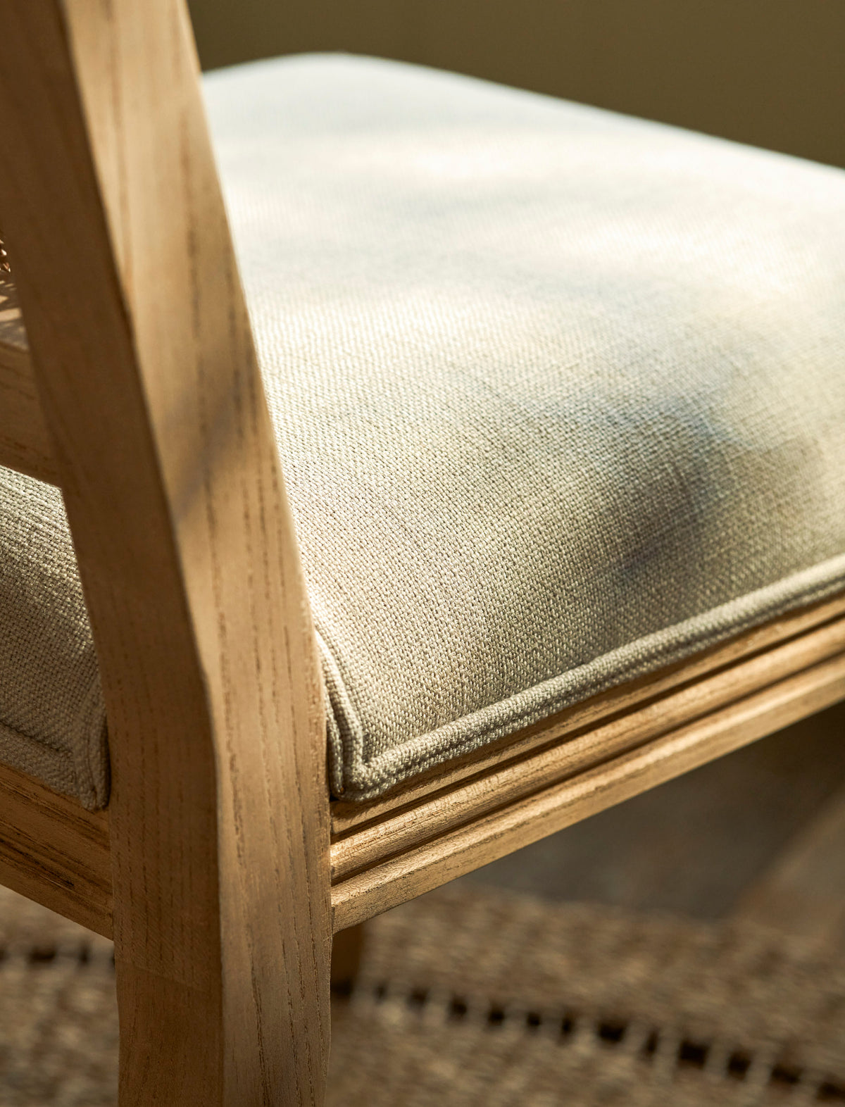 Garden Trading Cresswell Dining Chair Oak Wood, Natural, Set of 2