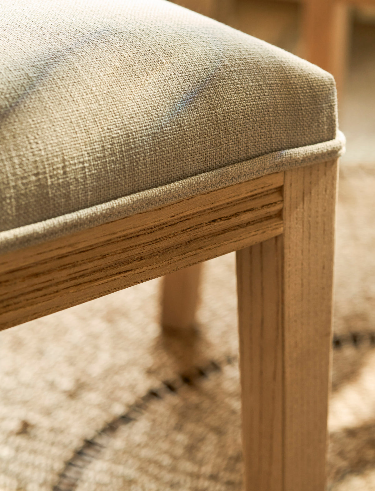 Garden Trading Cresswell Dining Chair Oak Wood, Natural, Set of 2