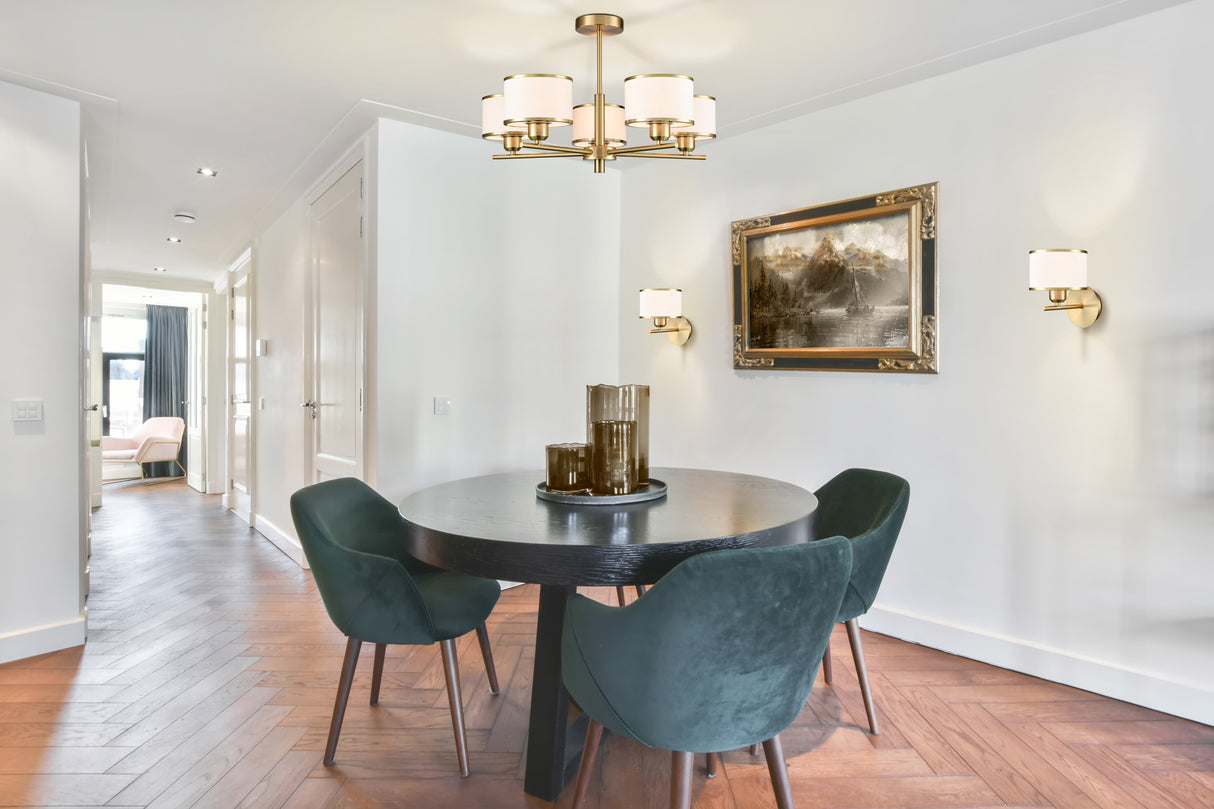 Franklite Polaris Wall light in Aged Brass