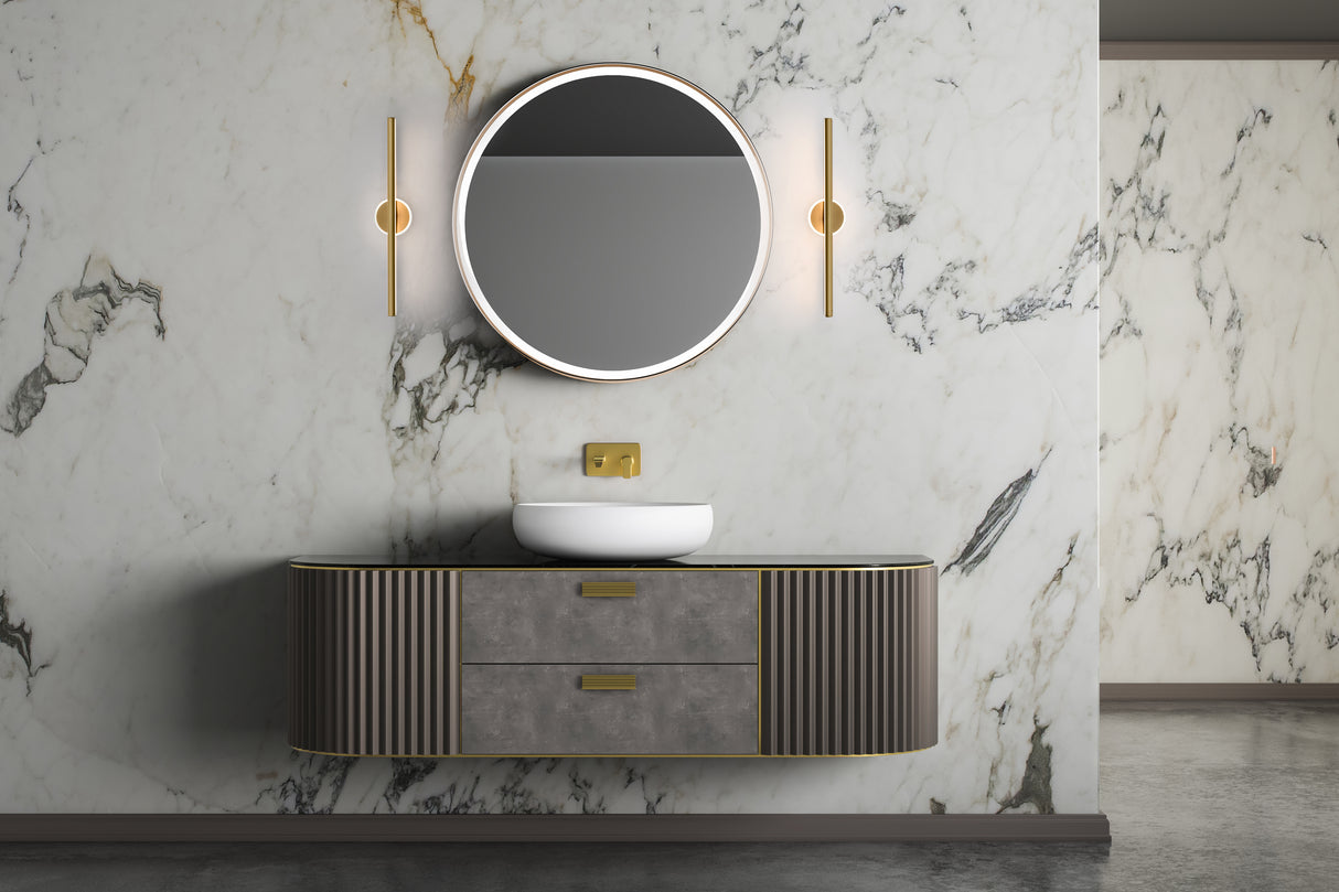 Franklite Allure Aged Brass Bathroom LED Wall Light