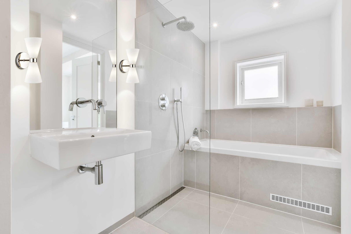 Franklite Odeon Bathroom Satin Nickel Wall Light