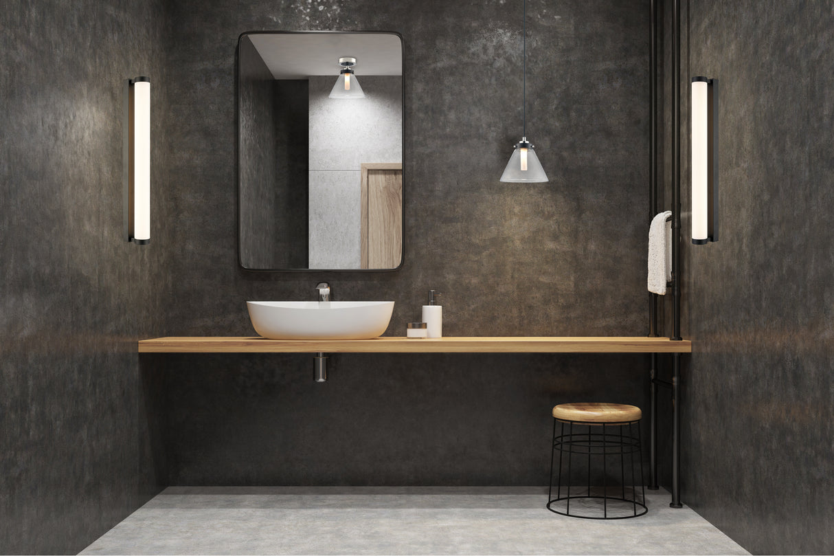 Franklite Relay LED Bathroom Wall light Black Large