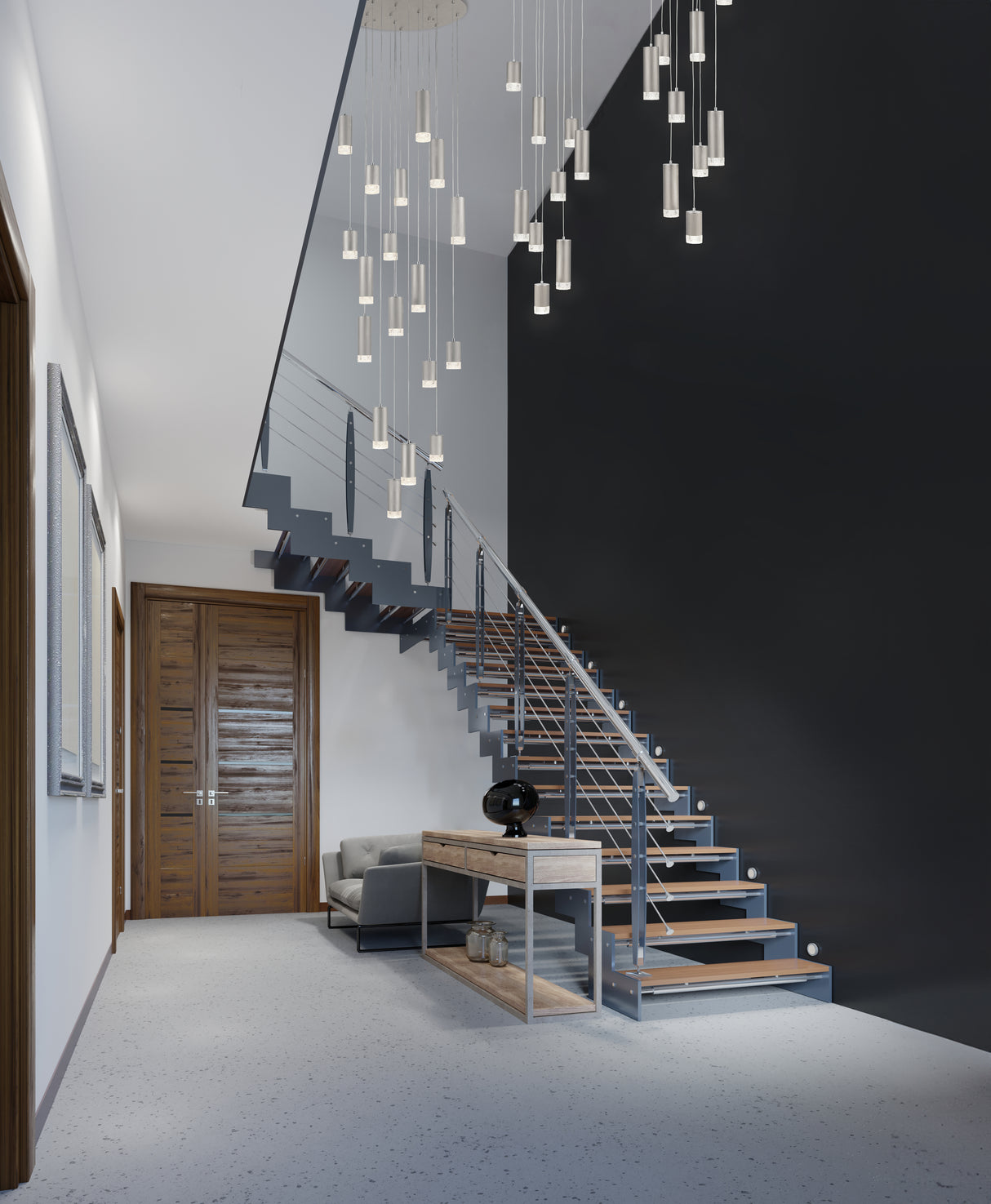 Franklite Cordelia 6 Light Cascade Satin Nickel