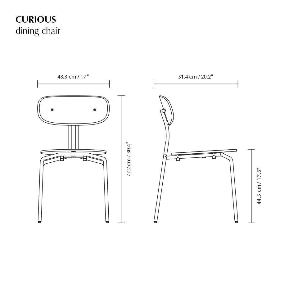 Umage Curious Oak Chair Brass Legs