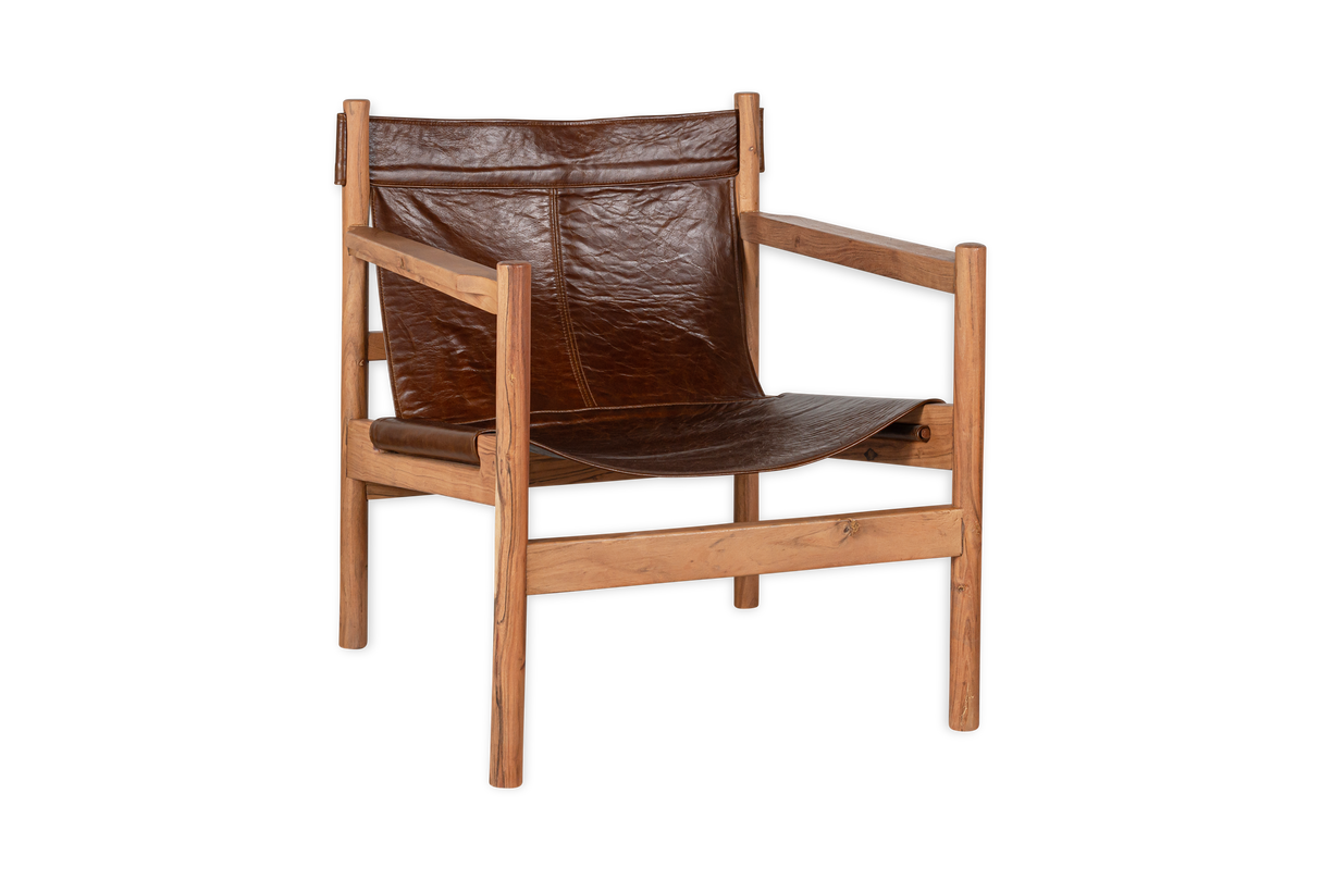 Nkuku Dalibar Leather Lounger Tan