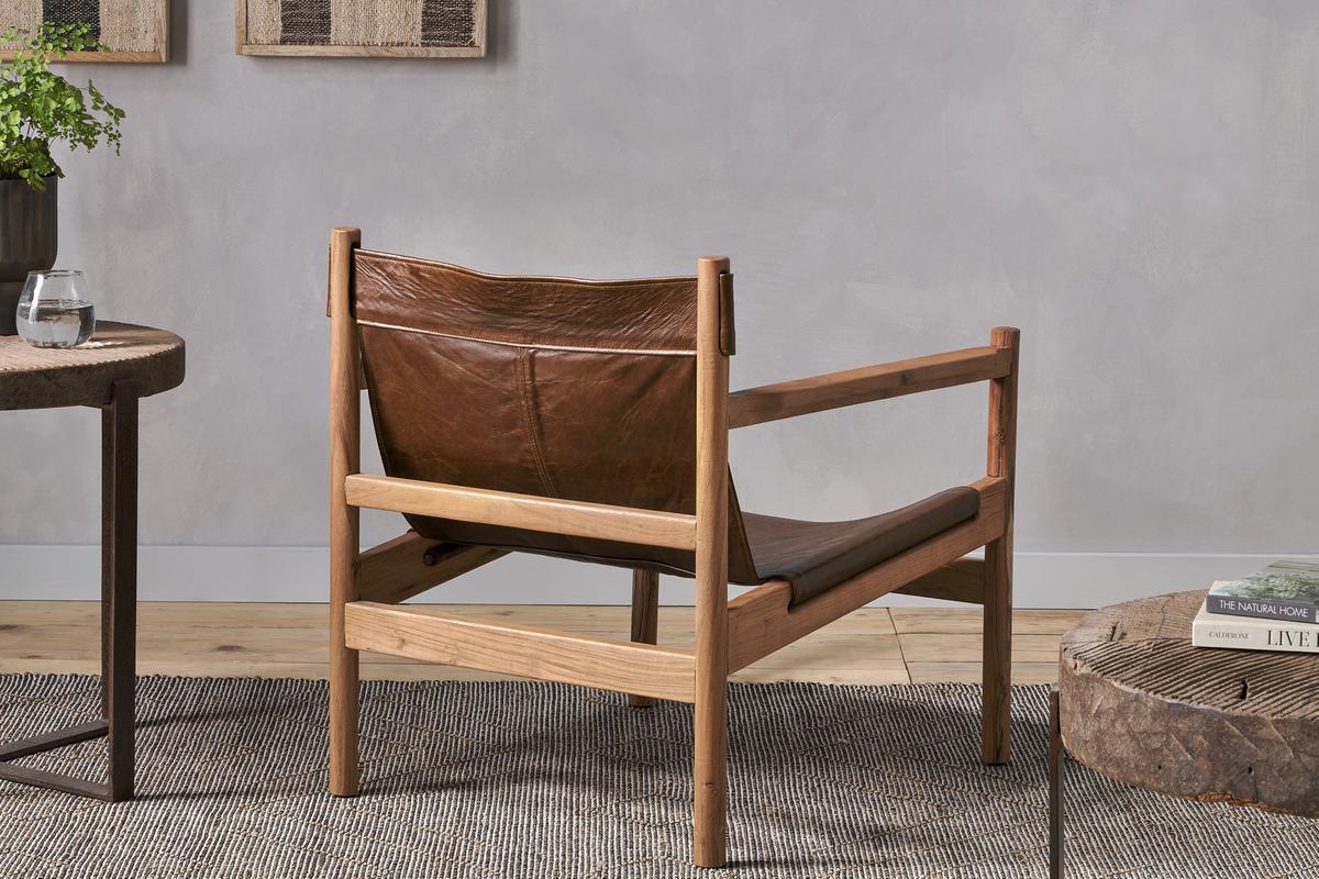 Nkuku Dalibar Leather Lounger Tan
