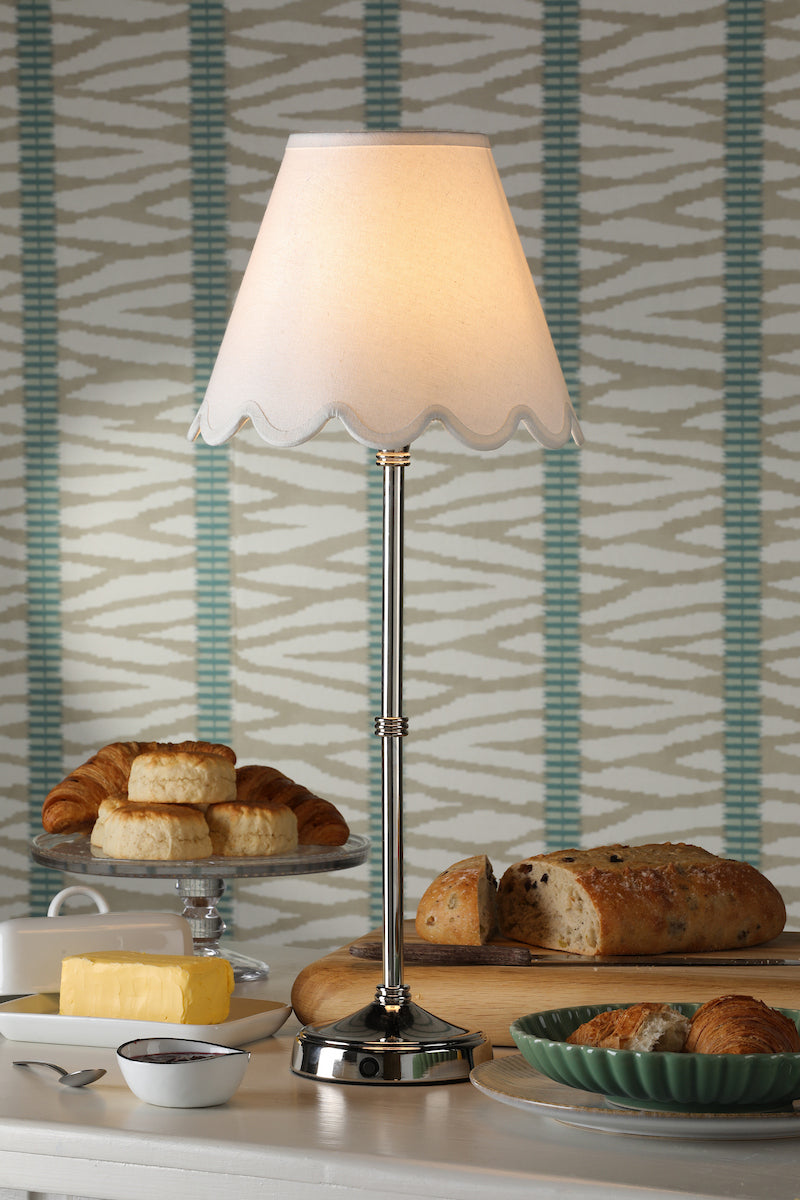 Dar Dahl LED Rechargeable Table Lamp Polished Nickel Base Only